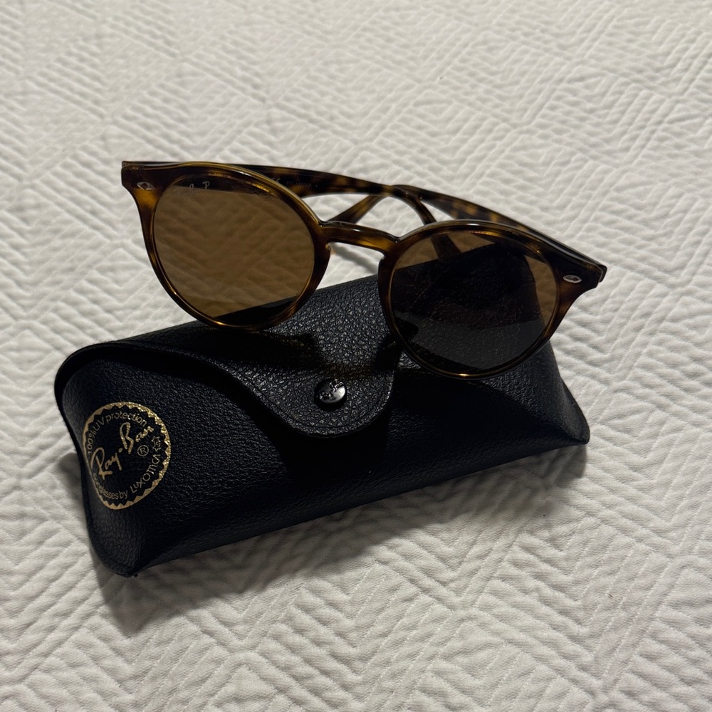 Ray-Ban Tortoise Sunglasses with Black Case